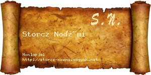 Storcz Noémi névjegykártya